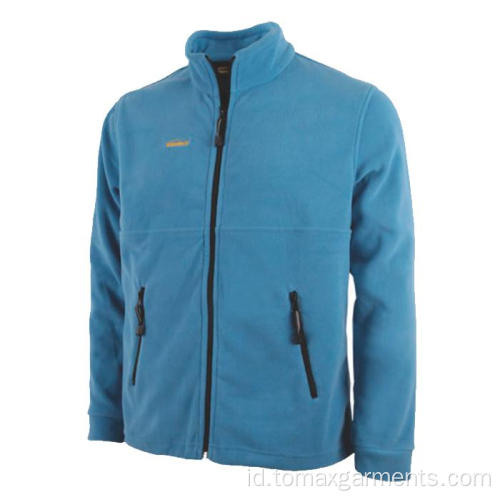 Jaket Bulu Biru Muda